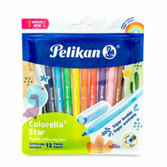 Pkn Colorella Star Plumin Fibre-tip Pen 12's 30311202